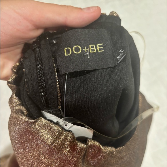 NWT Strapless metallic DO + BE dress size small - Picture 5 of 5